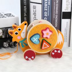 Играчка за дърпане със сортер - лисица