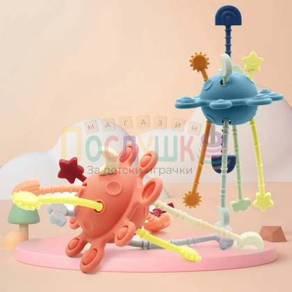 Силиконова играчка - Октопод