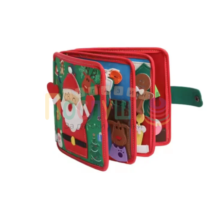 Голяма текстилна сензорна книжка - Коледа