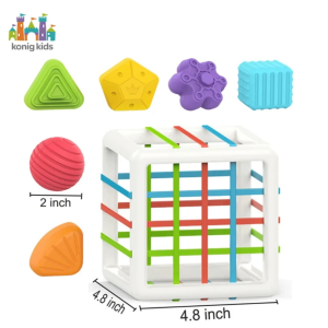 Сензорна играчка - сортер с ластици 