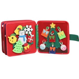 Голяма текстилна сензорна книжка - Коледа