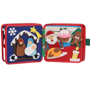 Голяма текстилна сензорна книжка - Коледа