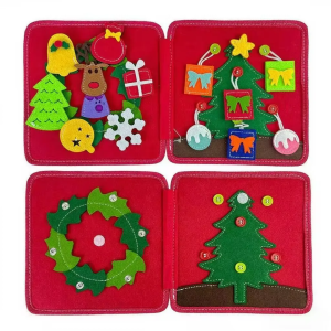 Голяма текстилна сензорна книжка - Коледа
