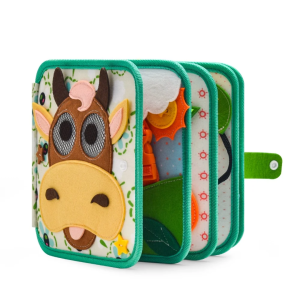 Голяма текстилна сензорна книжка - ферма