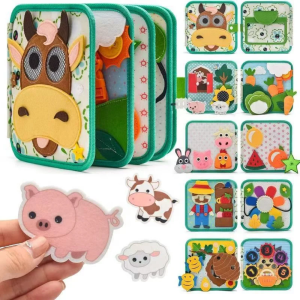 Голяма текстилна сензорна книжка - ферма