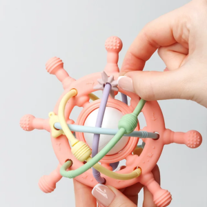 Бебешка силиконова гризалкa Soft Peach