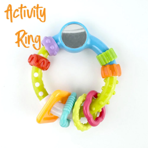 Бебешка дрънкалка Ринг с огледалце