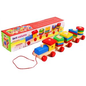 Образователно дървено влакче с формички 